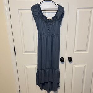 Elegant High Low Dress in Blue